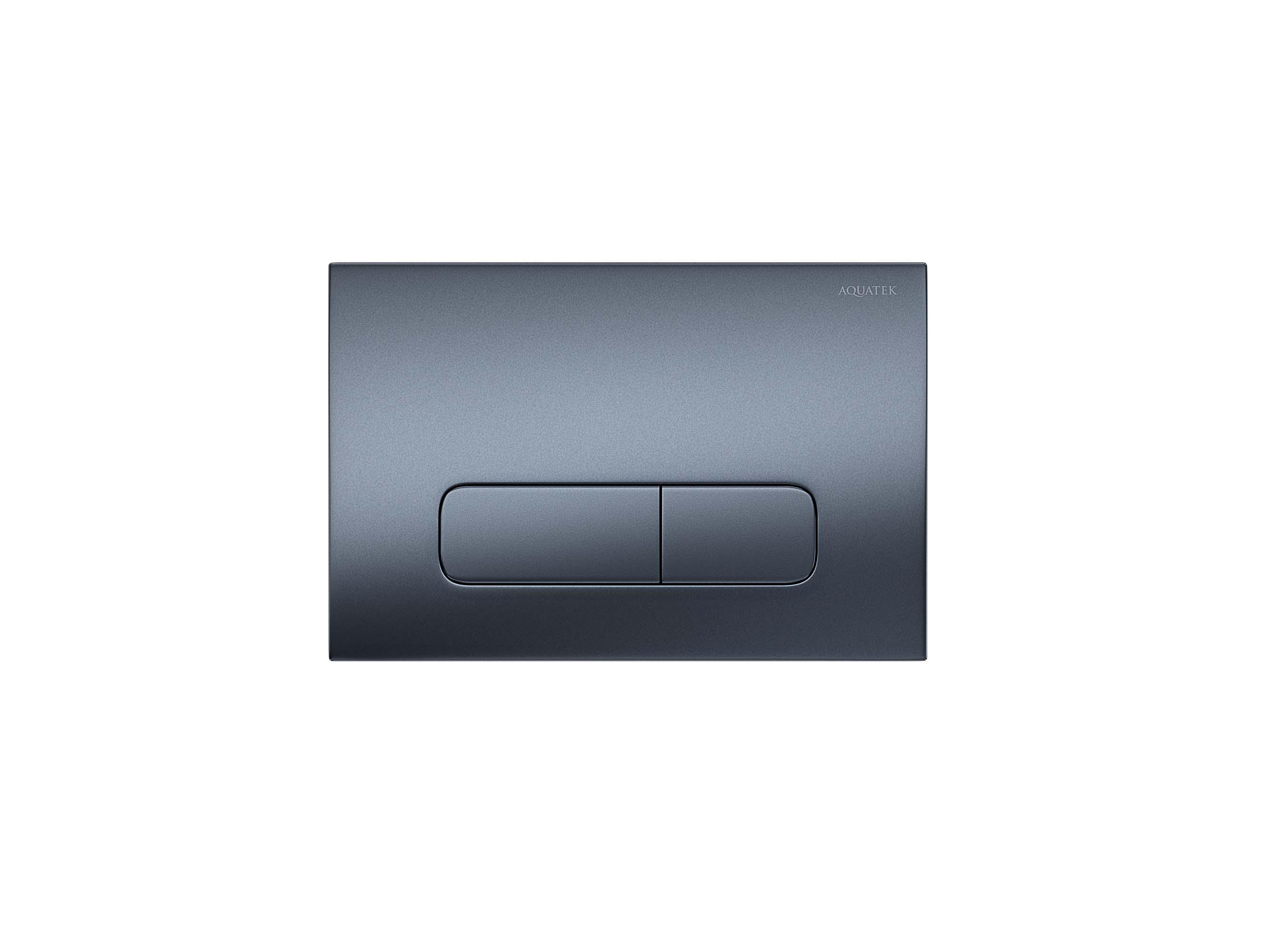 Панель смыва для инсталляции Aquatek клавиши прямоугольные оружейная сталь матовая