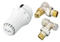 Комплект радиаторного терморегулятора Danfoss RAE, RA-FN, RLV-S угловой Ду15, 6 бар