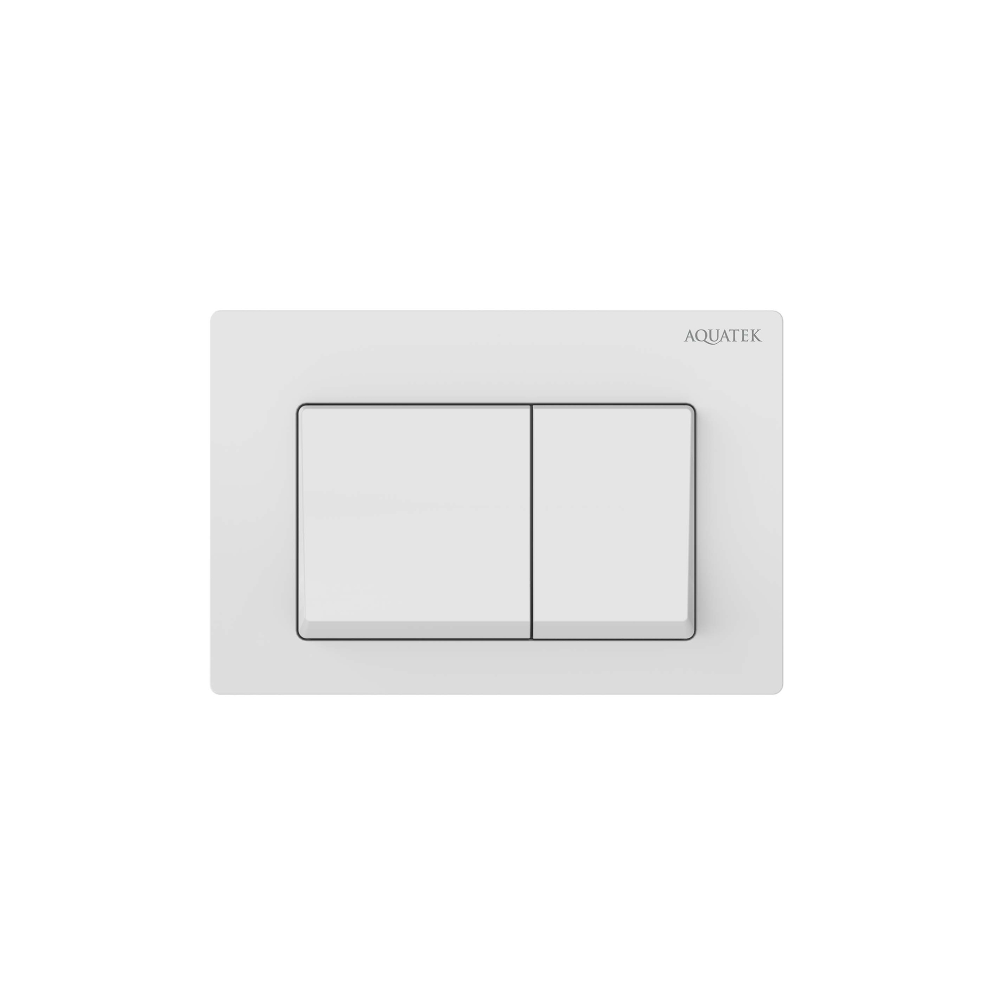Панель смыва Aquatek Small клавиши квадрат для INS-0000018 с верхней кнопкой смыва белый