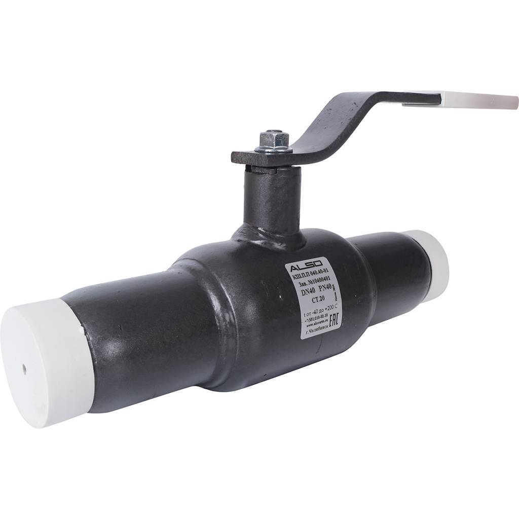 Кран шаровой ALSO КШППР Ду 400 Ру из ст.20 полнопроходной под редуктор 16 бар