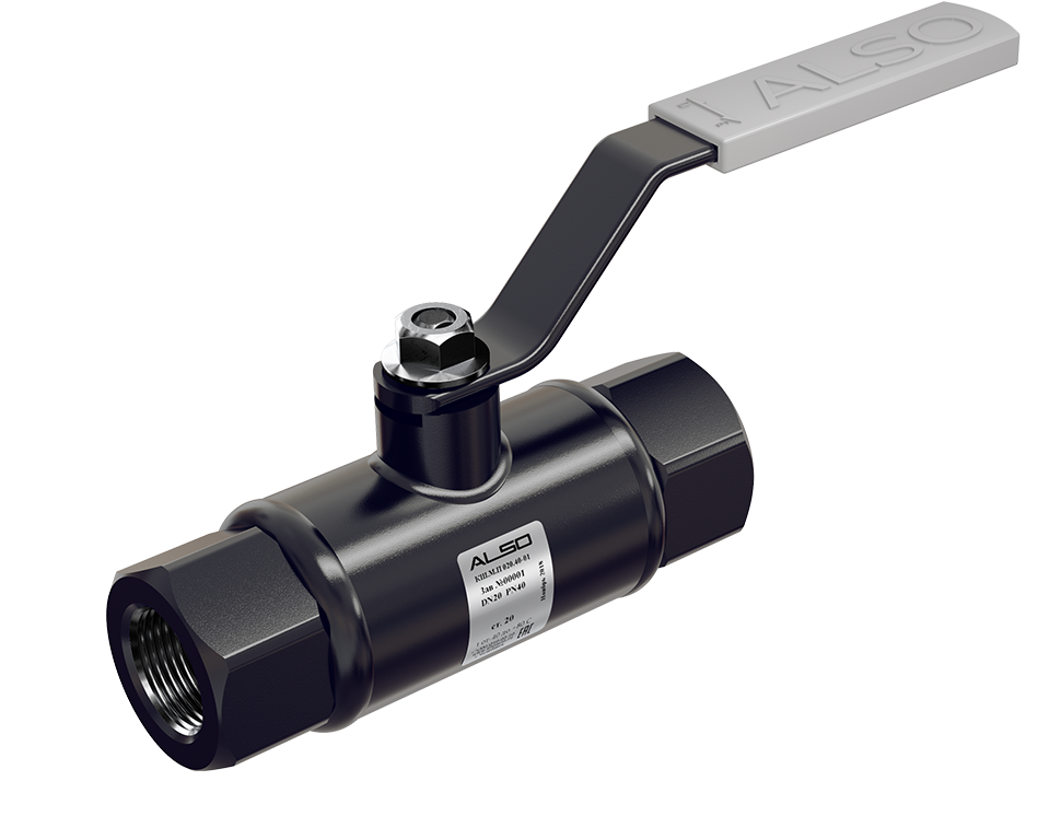 Кран шаровой ALSO КШМП Ду 25 Ру 4,0 МПа из ст.20 полнопроходной