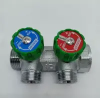 Коллектор ZEISSLER регулирующий под плоскую прокладку 3/4*1/2 2 выхода