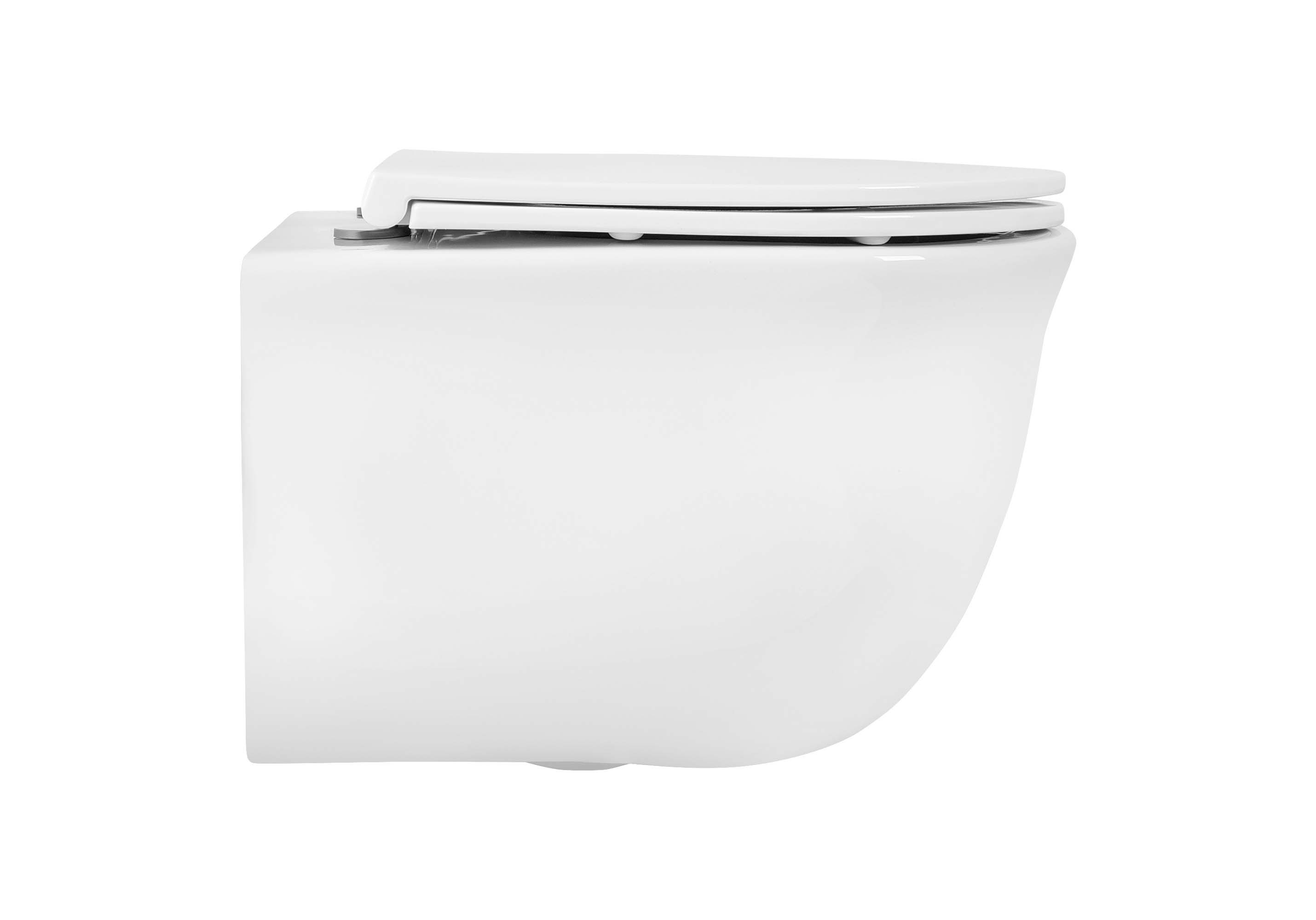 Унитаз подвесной безободковый Aquatek КЛАССИК 490*365*340 с легкосъемным сиденьем Soft Close обычный смыв