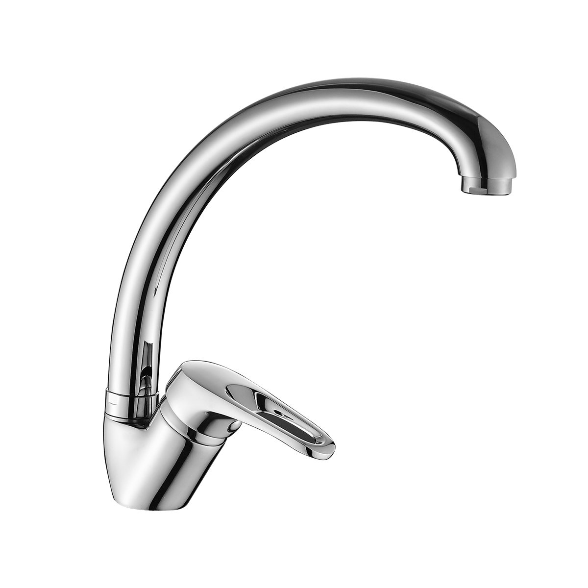 Смеситель Decoroom DR21021 одноручный для кухни с высоким поворотным изливом