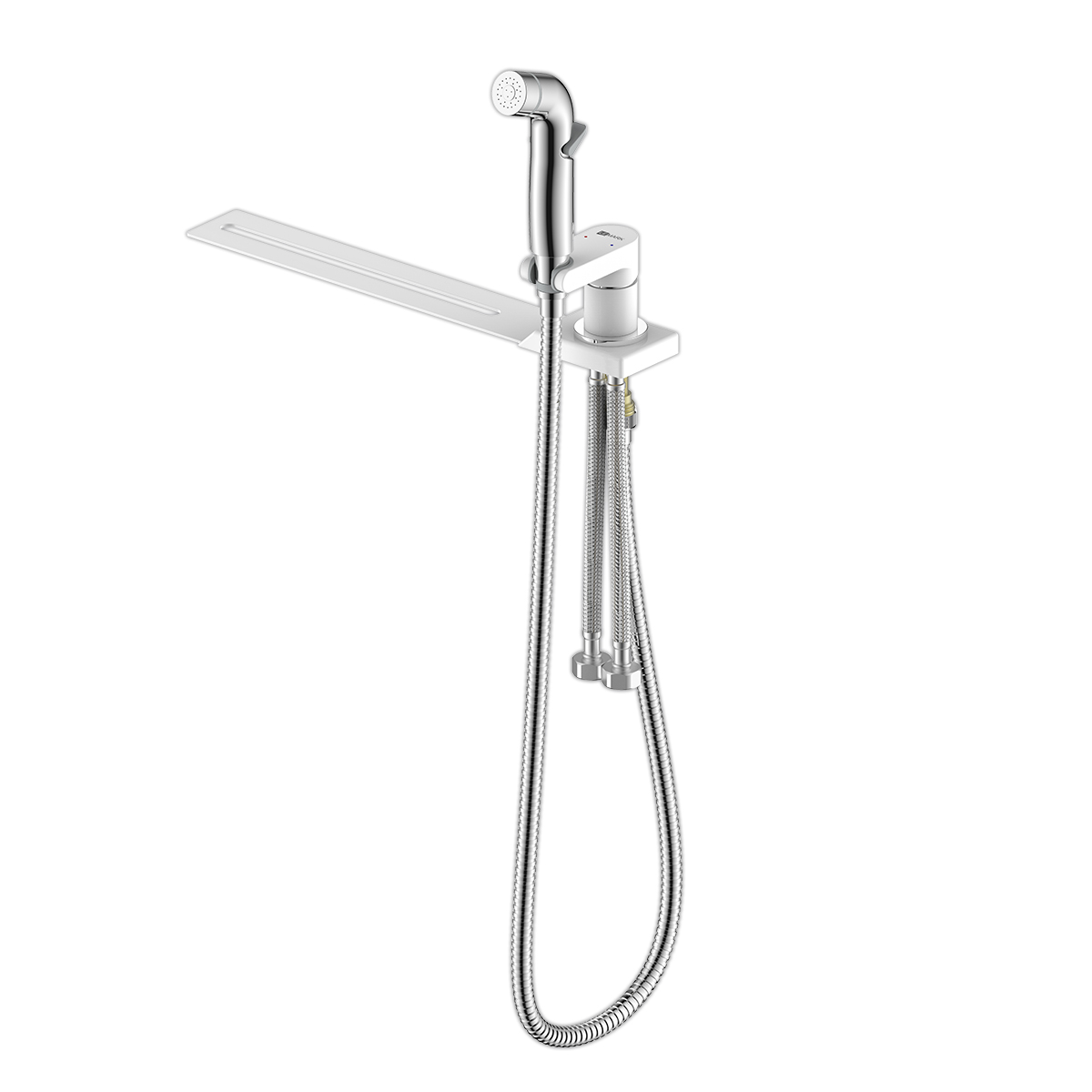 Смеситель Lemark Solo LM7170CW с гигиеническим душем устанавливаемый на унитаз