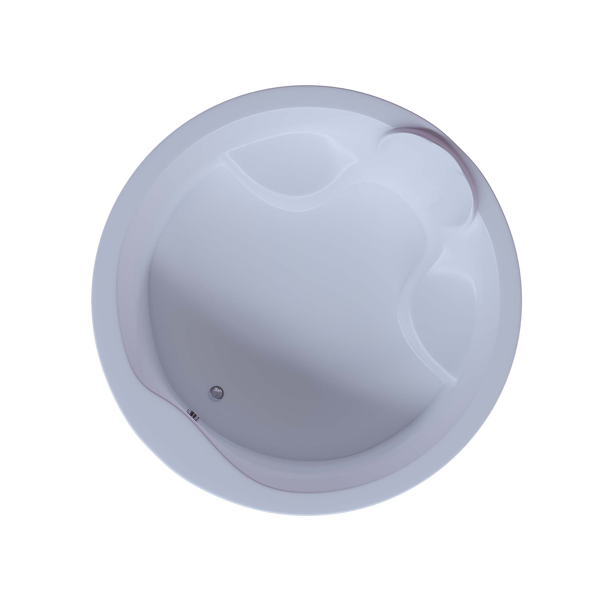 Акриловая круглая ванна Aquatek Аура 180 без гидромассажа, вклеенный каркас c фронтальным экраном