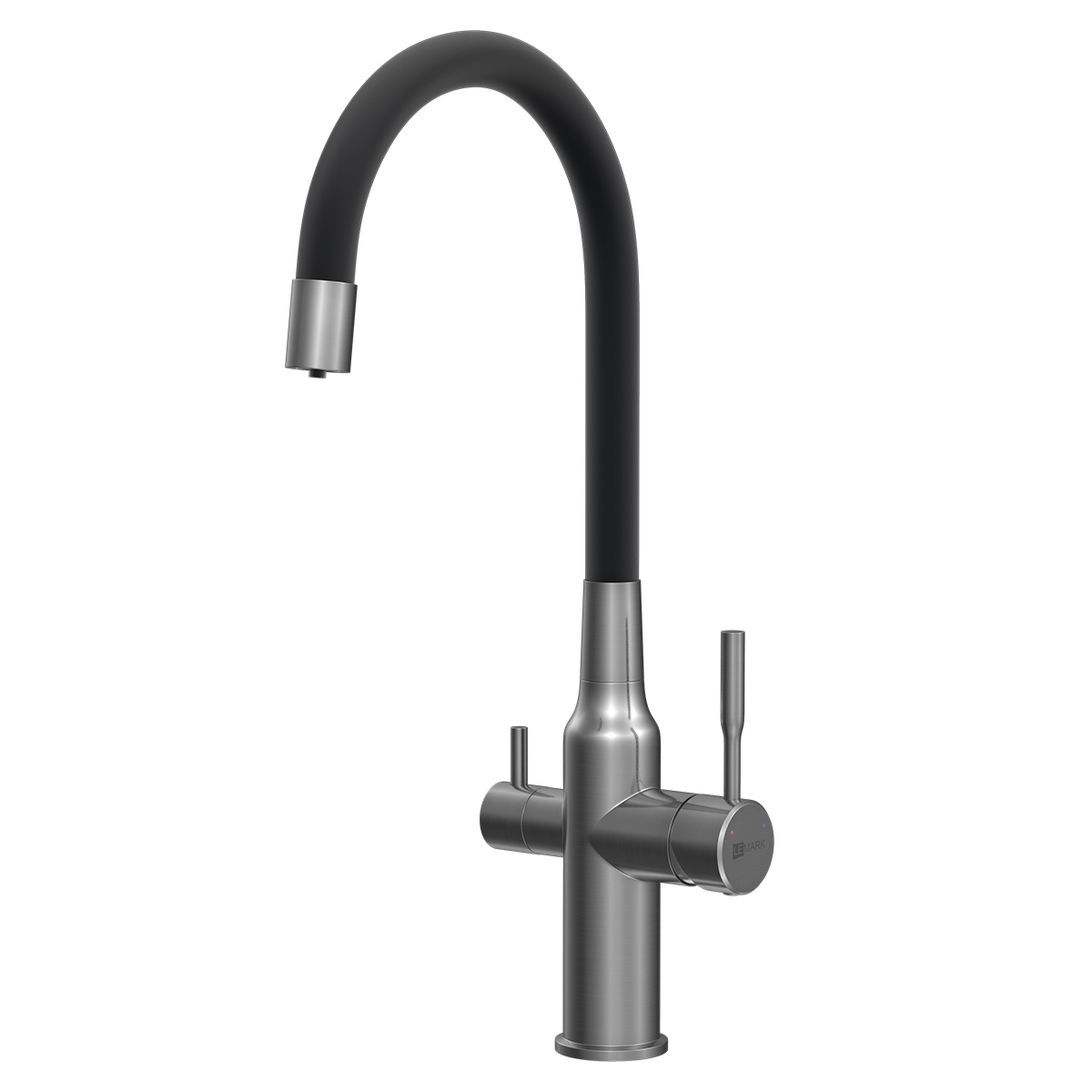 Смеситель Lemark Expert LM5083GMN-Black для кухни c гибким изливом с подключением к фильтру с питьевой водой