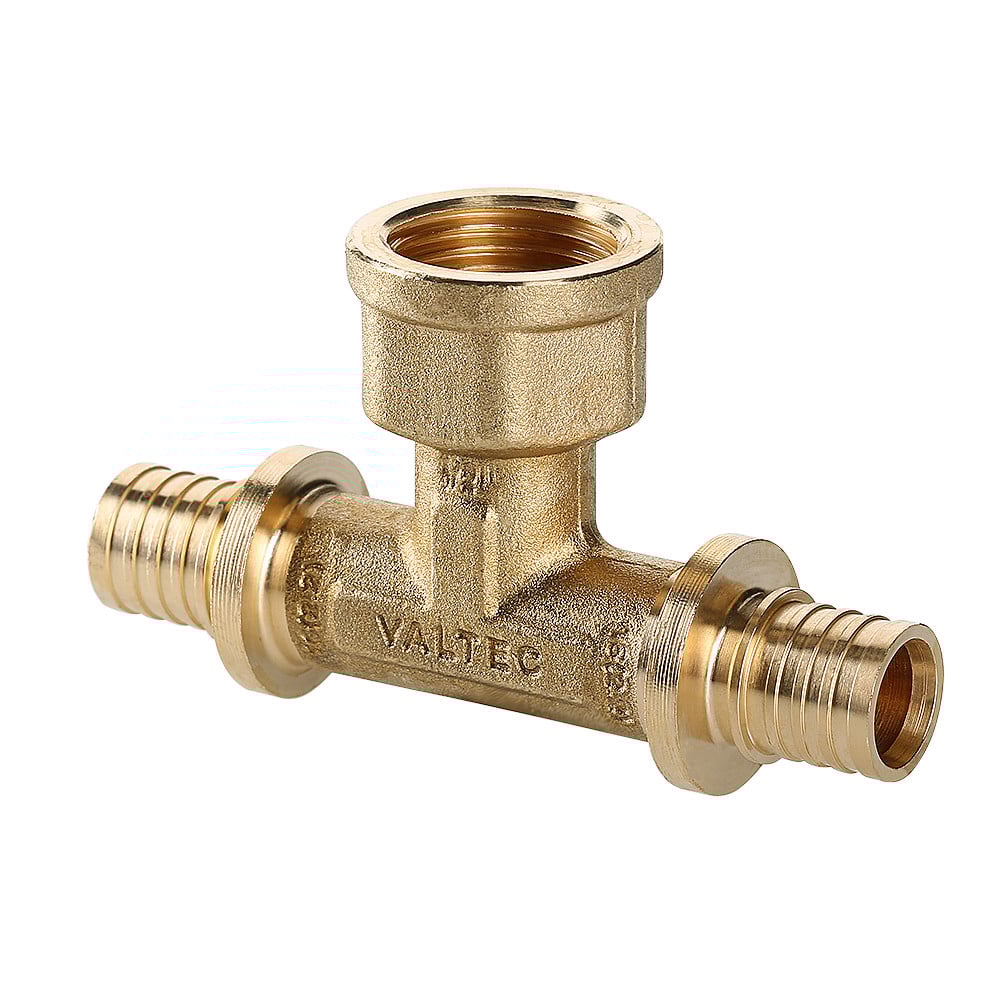 Тройник надвижной Valtec универсальный с переходом на внутреннюю резьбу 20 (2,8) мм х 1/2" х 20 (2,8) мм