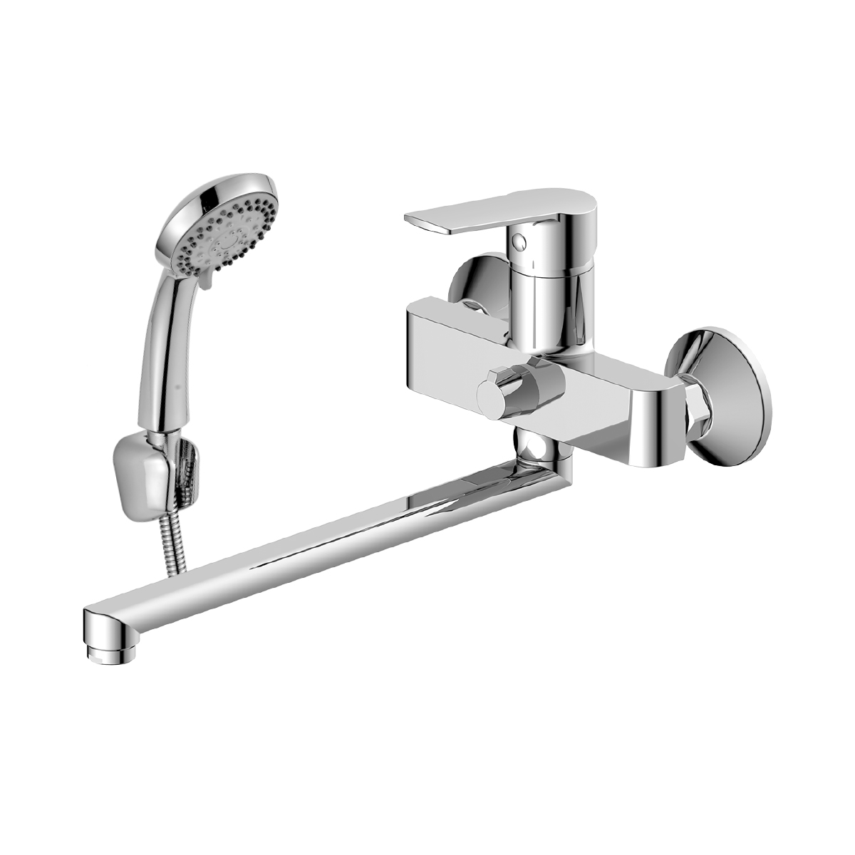 Смеситель Decoroom DR22043 одноручный для ванны универсальный с поворотным изливом