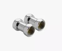 Прямые соединения TIM с двумя накидными гайками хром 1"г* 1"г