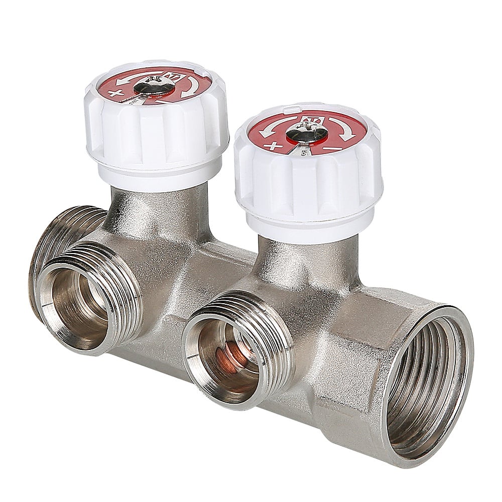 Коллектор Valtec с регулирующими вентилями и выходами стандарта «евроконус» 4 вых