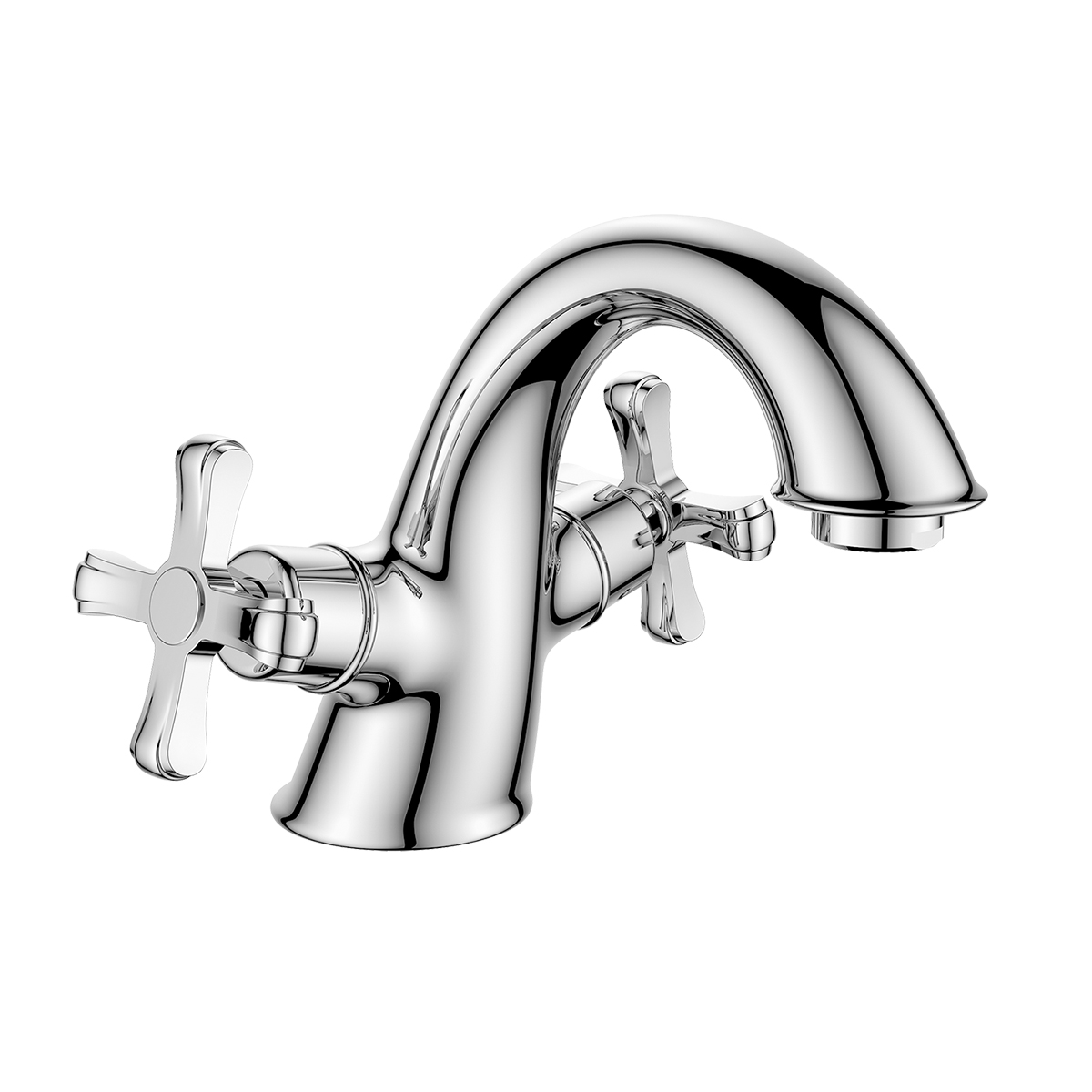 Смеситель Decoroom DR52011 двуручный для умывальника монолитный