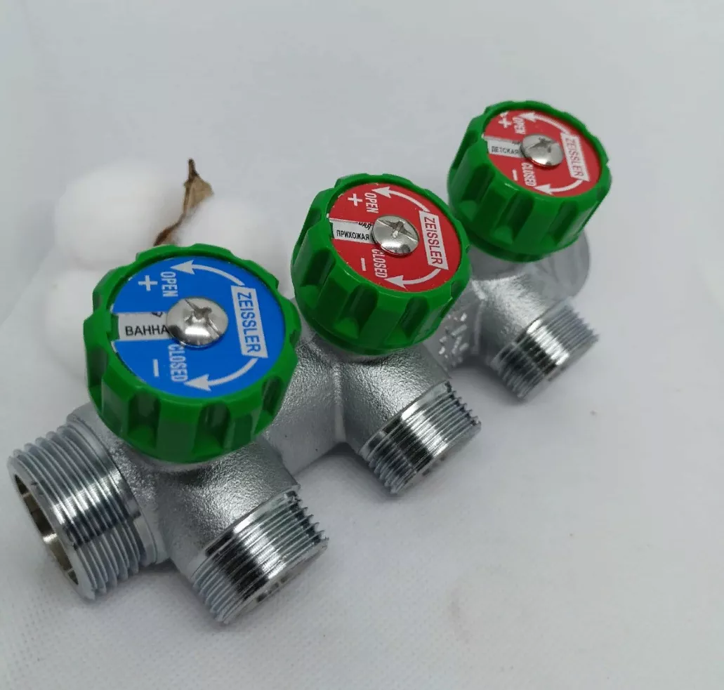 Коллектор ZEISSLER регулирующий под Евроконус 1*3/4 евроконус 3 вых