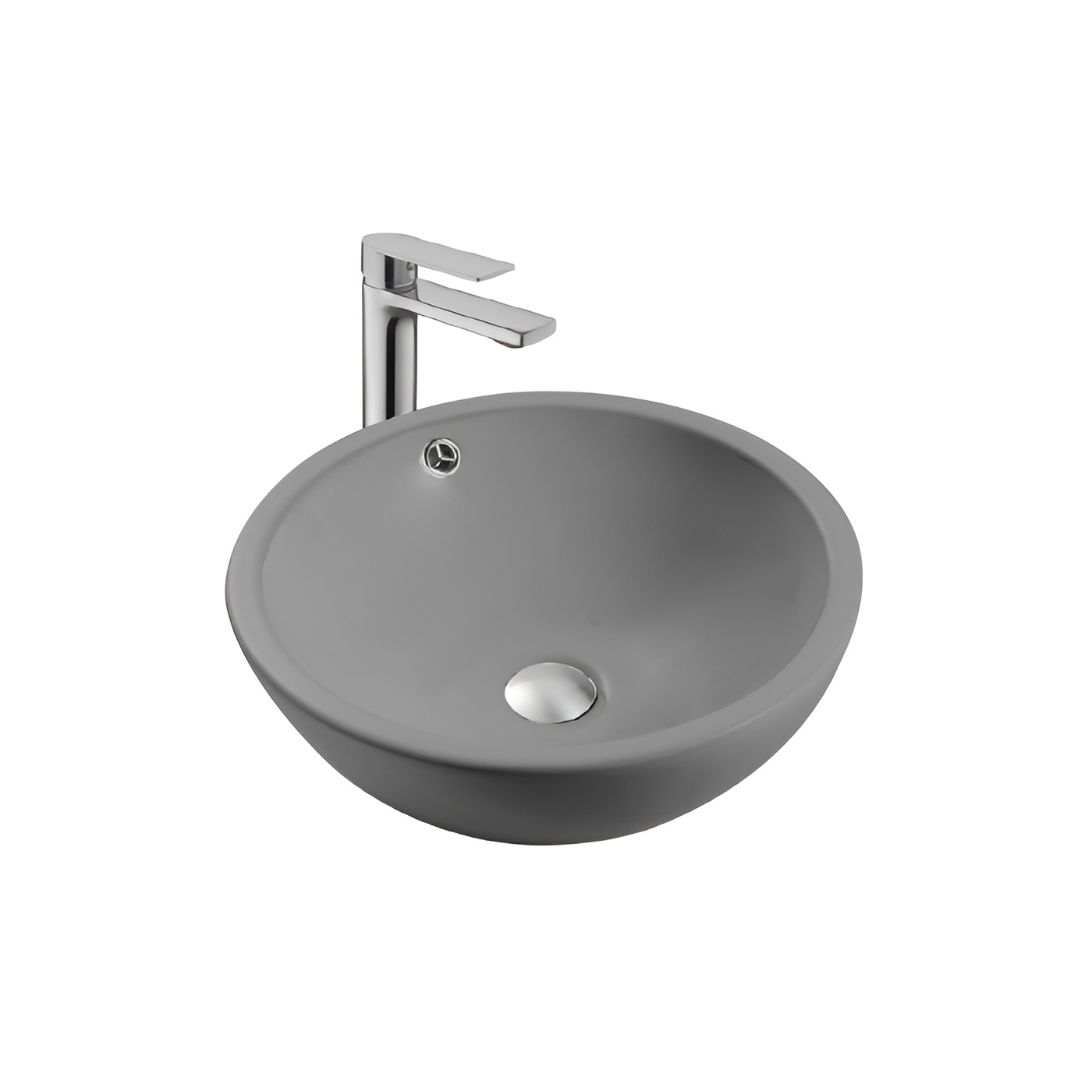 Раковина накладная Aquatek 440*440*175мм серый матовый