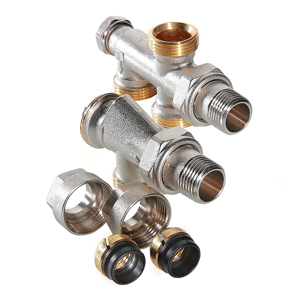 Регулирующий узел Valtec для подключения радиатора (комплект) 1/2" х 50% х 3/4 евроконус