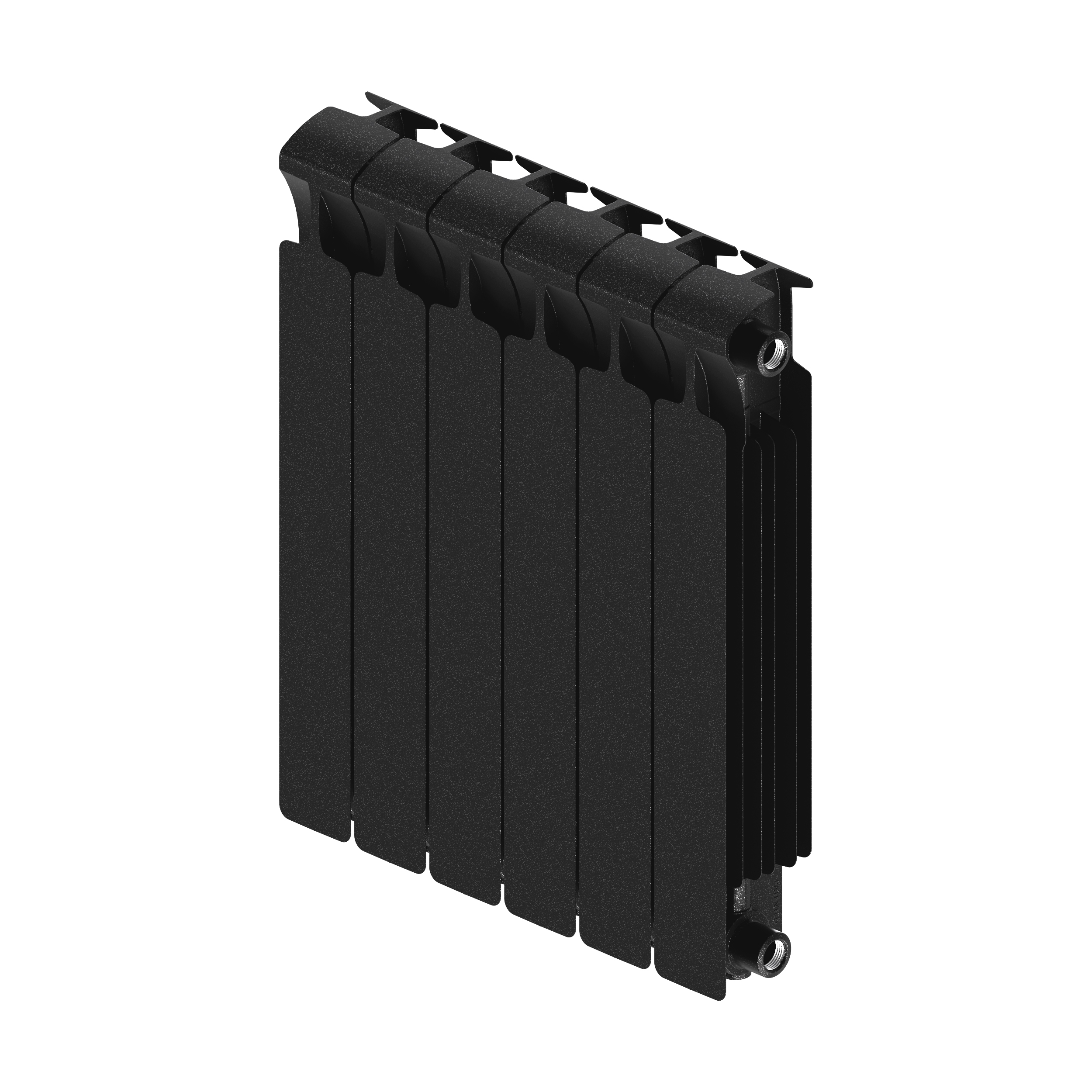 Радиатор биметаллический Rifar Monolit Ventil 500, правое подключение (без H-образного узла) Антрацит