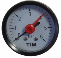 Манометр аксиального подключения Tim 1/4" 10 бар