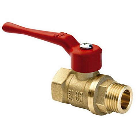 Кран шаровой латунный БАЗ Standart 11Б27п1 DN40 PN40 рычаг муфта-штуцер