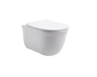 Унитаз подвесной безободковый Aquatek КЛАССИК 525*365*340 с легкосъемным сиденьем Soft Close