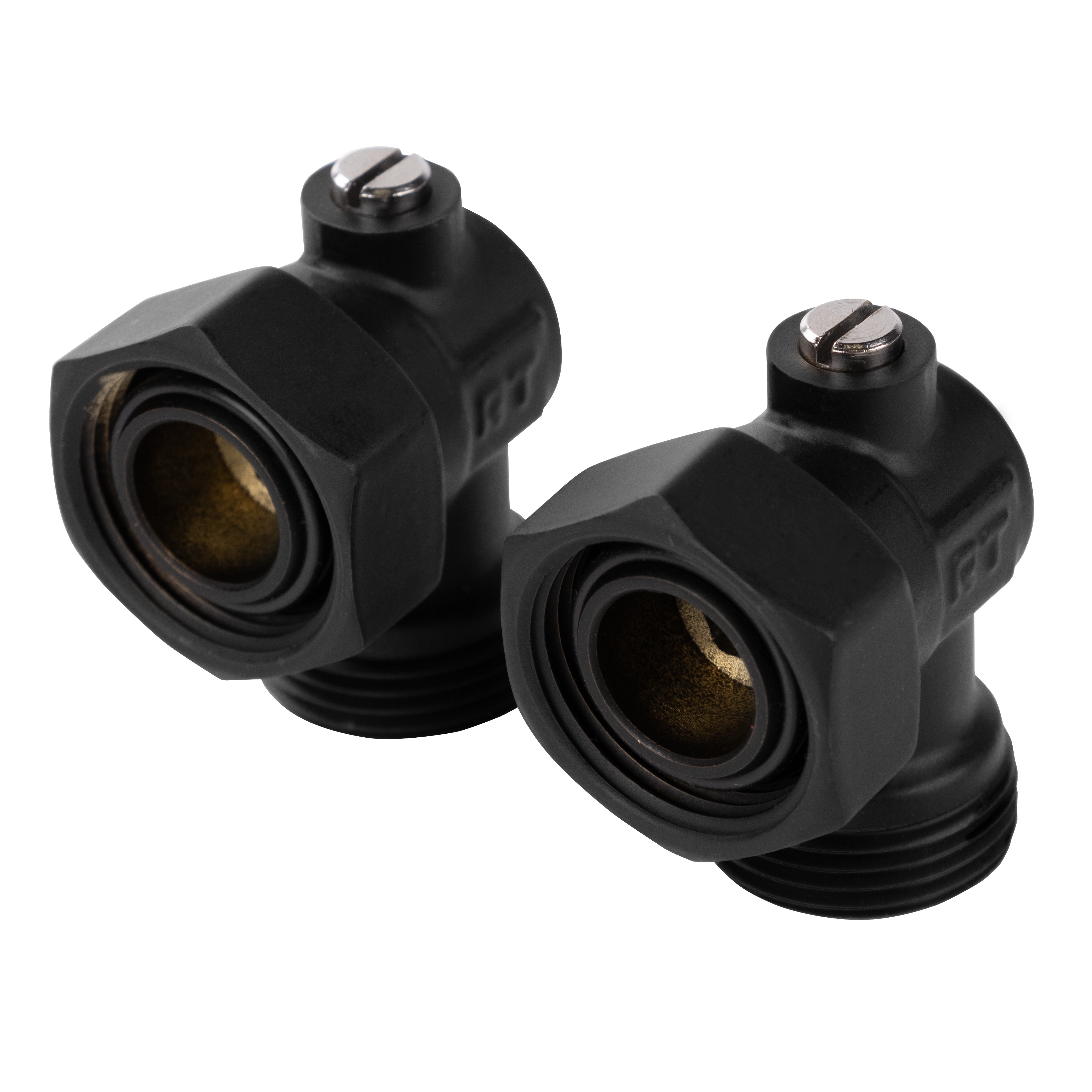 Набор нижнего подключения Royal Thermo угловой раздельный 3/4х3/4ЕК Черный