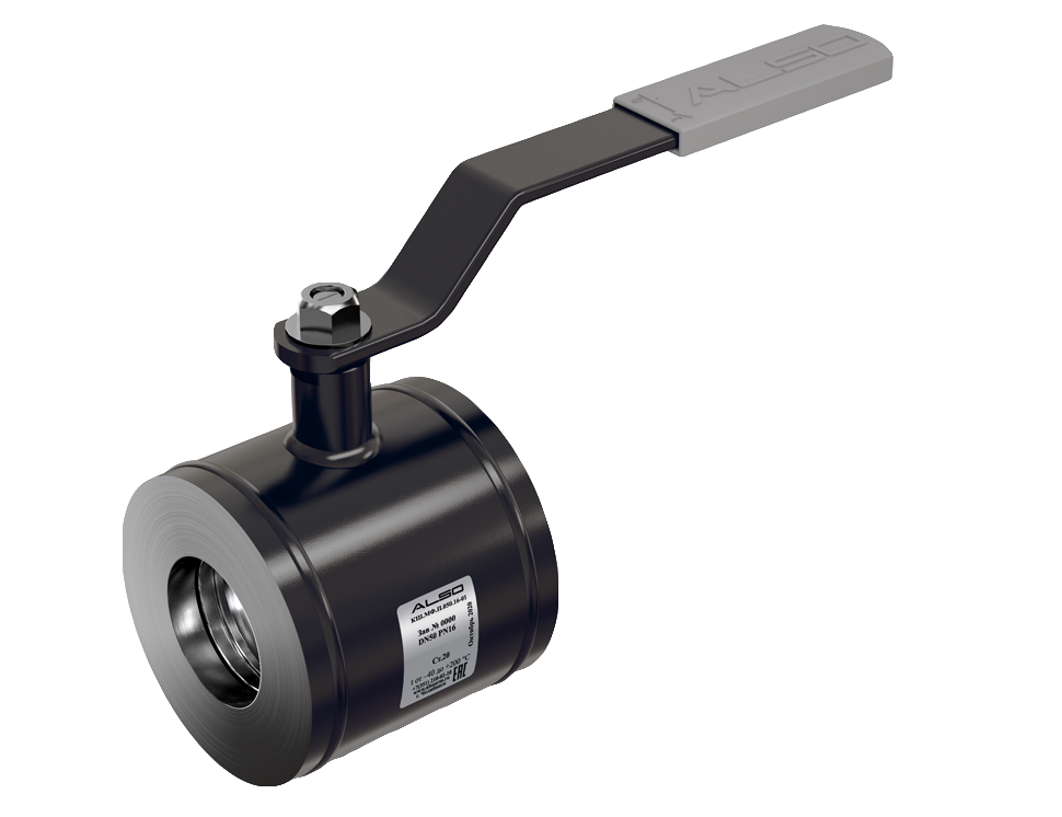 Кран шаровой ALSO КШМФ Ду 125 Ру 2,5 МПа из ст.20 межфланцевый