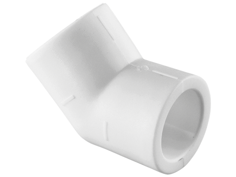 Угольник PPR Tebo 45 град. 32 мм