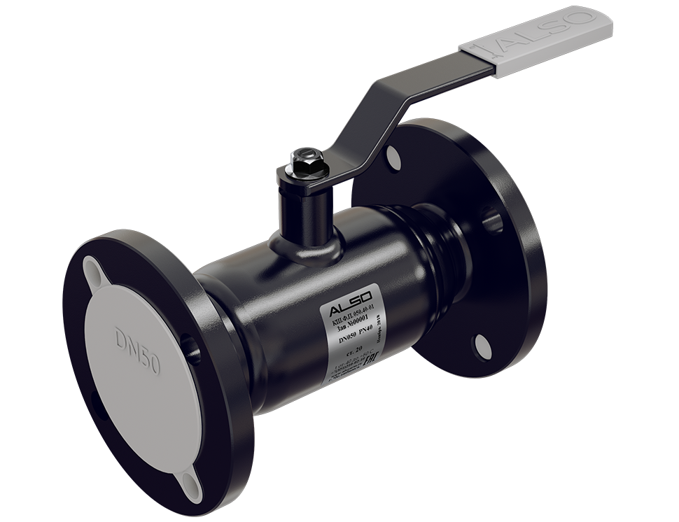 Кран шаровой ALSO КШФП Ду 100 Ру из ст.20 полнопроходной 16 бар