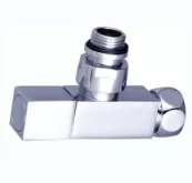 Вентиль угловой TIM для полотенцесушителя крестовиный хром 1/2" 3/4"