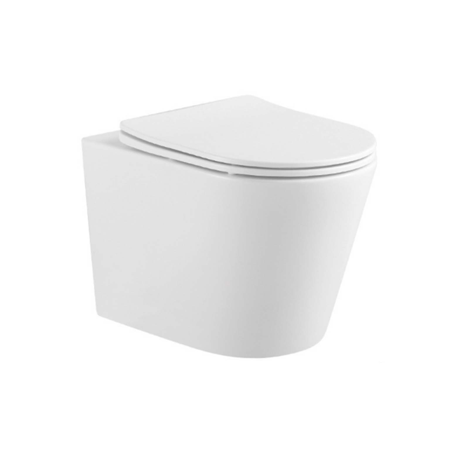 Унитаз подвесной безободковый Aquatek ВЕГА 525*360*320 с сиденьем Soft Close белый матовый