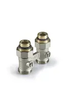 Узел прямой для нижнего подключения радиатора TIM c комплектом адаптеров с шаровым краном 1/2" x 3/4"