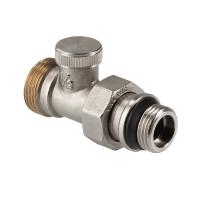 Клапан настроечный прямой Valtec с самоуплотняющимся полусгоном и переходом на Евроконус