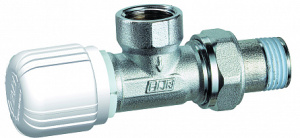 Вентиль термостатический FAR угловой с горизонтальной буксой 1/2" ВР