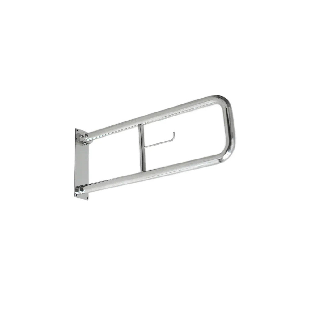 Поручень настенный откидной Aquatek 800*230 мм с бумагодержателем