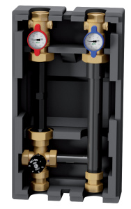 Группа быстрого монтажа FAR 1" с термосмесителем 18-55 ﹾС в теплоизоляции под насос 180 мм