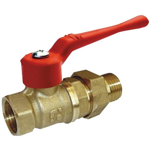 Кран шаровой латунный БАЗ Standart 11Б27п1 DN25 PN40 рычаг американка