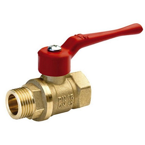 Кран шаровой латунный БАЗ Standart 11Б27п1 DN32 PN40 рычаг муфта-штуцер