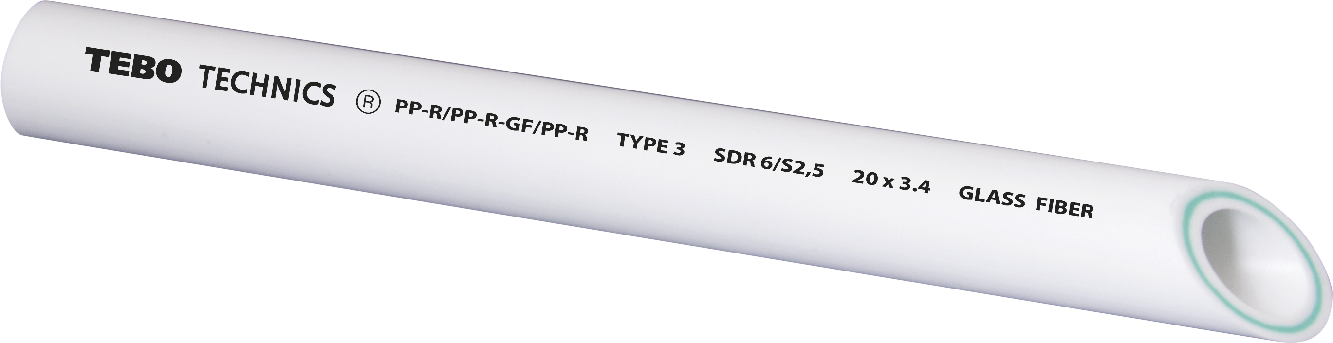 Труба PPR Tebo SDR7,4 стекловолокно 110 мм