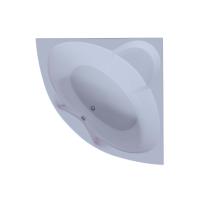 Акриловая угловая ванна Aquatek Поларис-2 155х155 без фронтального экрана, без гидромассажа, вклеенный цельнометаллический сварной каркас