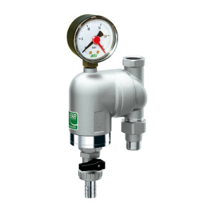 Фильтр FAR 100мкм с манометром Max: 95 °C 25 бар. Поворотное соединение 1" ВР-НР