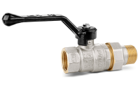 Кран шаровой латунный LD Pride 47.307 DN 32 PN 25, внутренняя резьба-гайка штуцерная (американка), рукоятка-рычаг