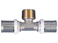 Пресс-фитинг Тройник MVI с переходом на наружную резьбу 20х1/2"х20 PN16