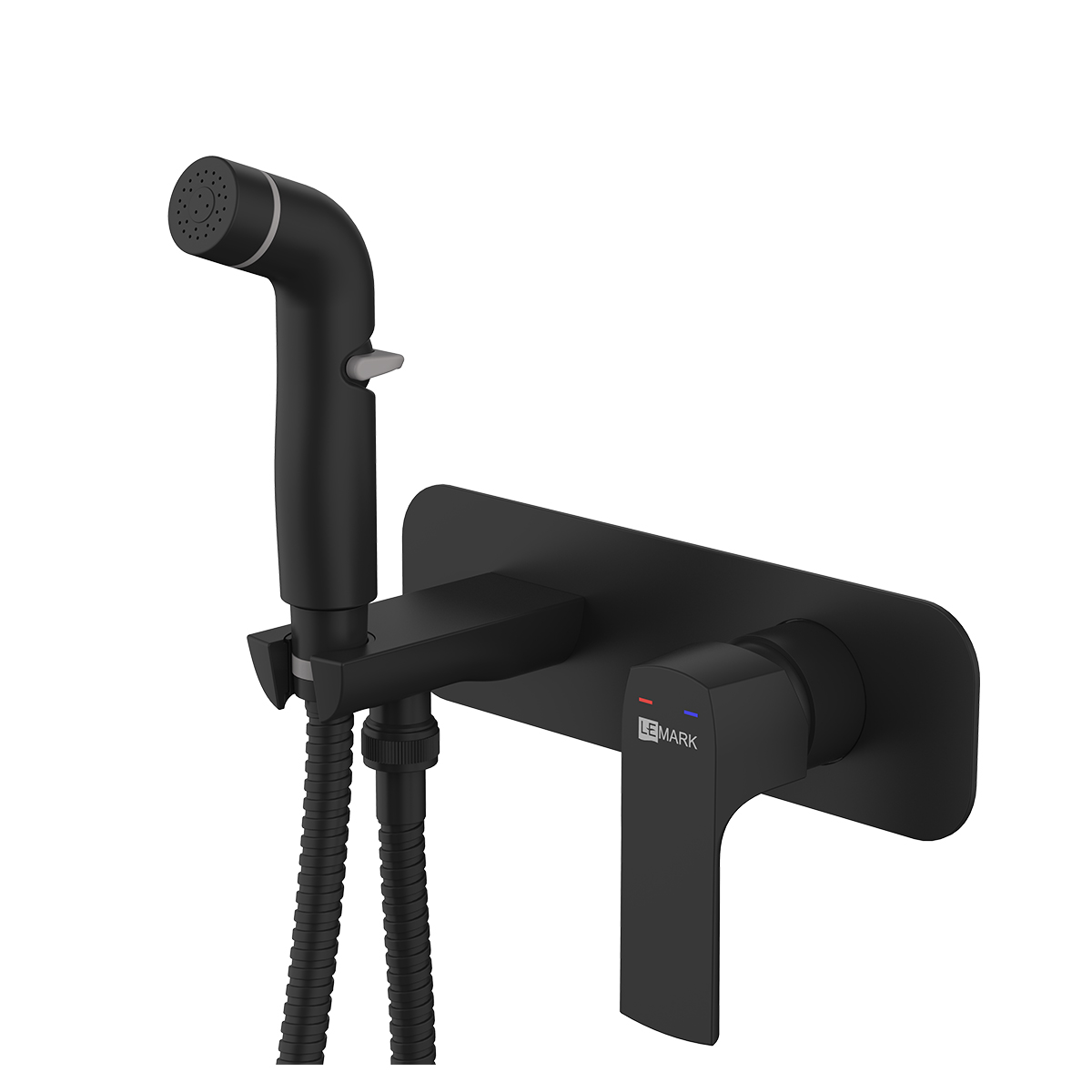 Смеситель Lemark Ursus LM7220BL с гигиеническим душем встраиваемый