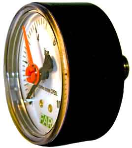 Манометр FAR 1/4" торцевое соединение 0-6 бар -20...80°С ф63 мм