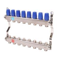 Коллектор MVI из нержавеющей стали в сборе без расходомеров 1"х3/4" ЕК PN10 8 вых.