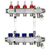 Комплект коллекторов Ridan SSM-8RF set с расходомерами и кронштейнами, 8 контуров
