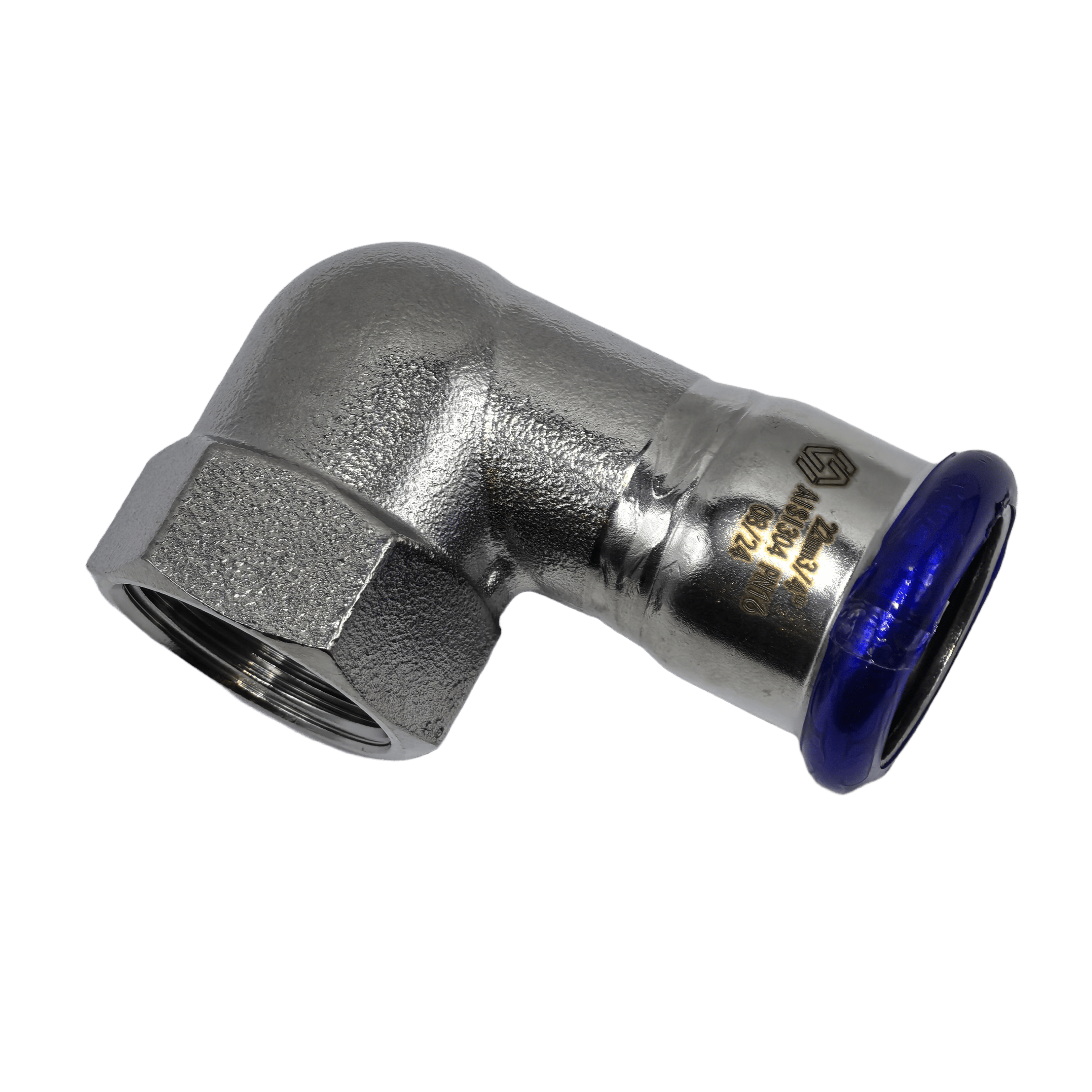 Пресс-угольник MVI с внутренней резьбой укороченный нержавеющая сталь 18х1/2"