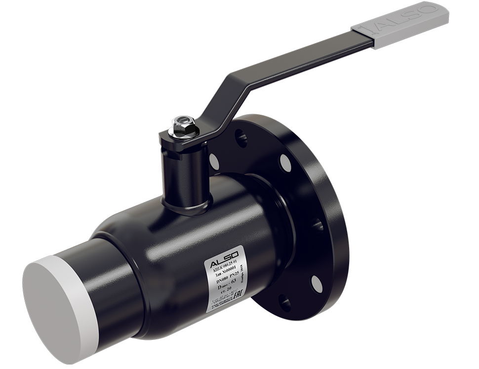 Кран шаровой ALSO КШКП Ду 50 Ру 4,0 МПа из ст.20 полнопроходной Фланец/Приварка