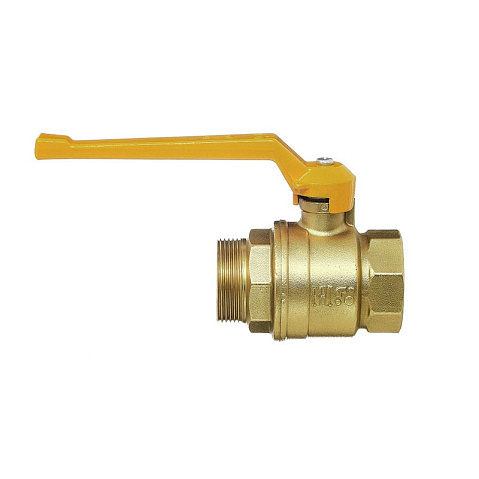 Кран шаровой латунный газовый БАЗ Standart 11Б27п DN15 PN40 рычаг муфта-штуцер