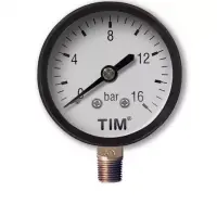 Манометр TIM радиального подключения 1/4" - 10 бар