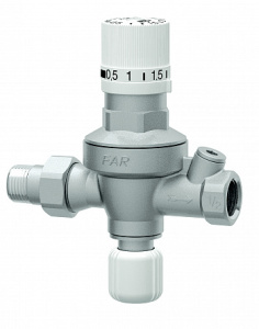 Редуктор FAR подпитки автоматический 1/2" с визуализацией настраиваемого давления на выходе без манометра